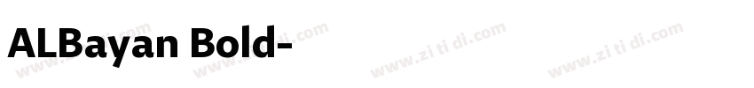 ALBayan Bold字体转换